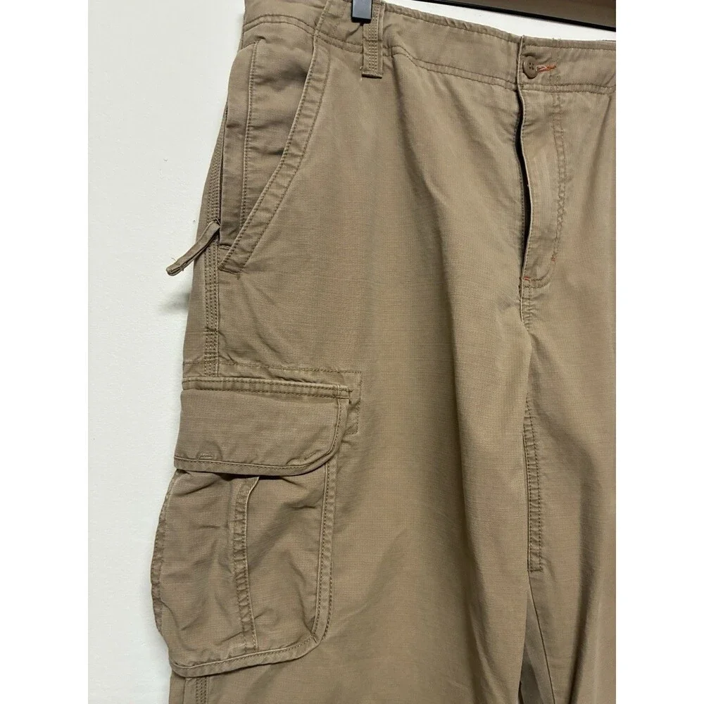 LL Bean Cargo Pants Men’s 38x29 Tan Natural Fit Cotton Outdoor